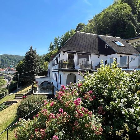 Saechsische-Schweiz-Ferienhaus-Wohnung-2-Mit-Hervorragendem-Panoramablick-Ueber-Das-Elbtal Konigstein an der Elbe Luaran gambar