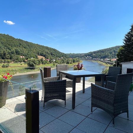 Saechsische-Schweiz-Ferienhaus-Wohnung-2-Mit-Hervorragendem-Panoramablick-Ueber-Das-Elbtal Konigstein an der Elbe Luaran gambar