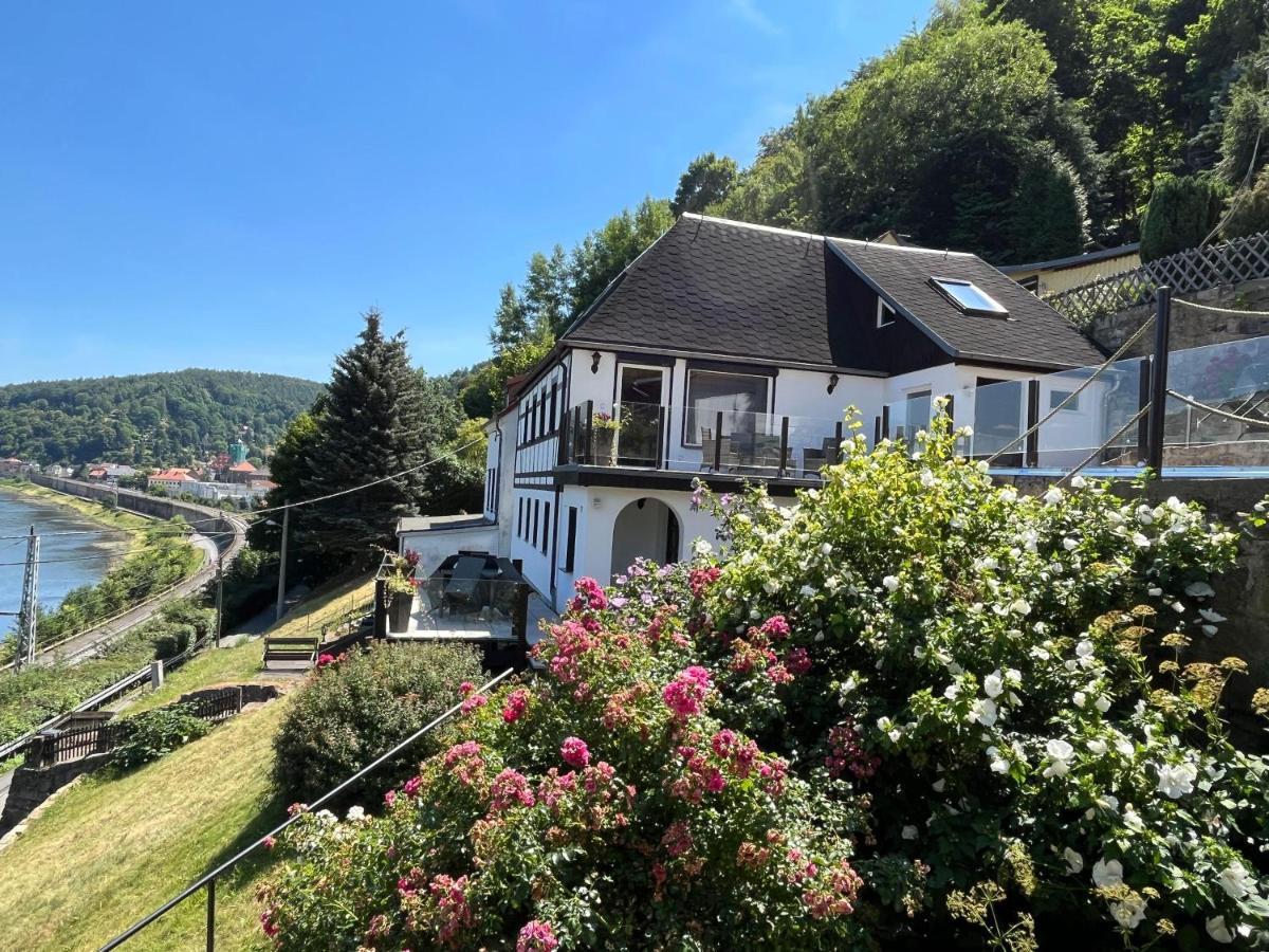 Saechsische-Schweiz-Ferienhaus-Wohnung-2-Mit-Hervorragendem-Panoramablick-Ueber-Das-Elbtal Konigstein an der Elbe Luaran gambar